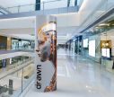 Totem de cartón- elíptica 60 x 190 cm -  Publicidad de servicios, productos | W2P