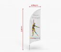 Bandera de playa de aluminio Bend M - Window2Print - Window2Print