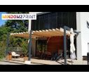 Pérgola toldo Premium - 250 x 400 cm - hidrófugo - blanco