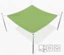 Toldo Vela Rectangular - impermeable - verde - Window2Print