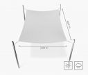 Toldo vela rectangular 300 x 450 cm - hidrófugo - blanco