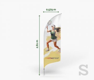 Bandera de playa de aluminio Bend S - Fan Zone | Window2Print