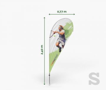 Bandera de playa clásica Drop S - Fan Zone | Window2Print