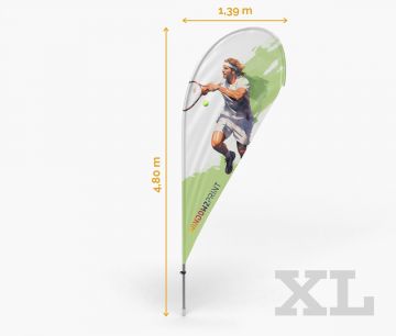 Bandera de lágrima - Bandera de la playa clásica Drop XL - Fan Zone | W2P