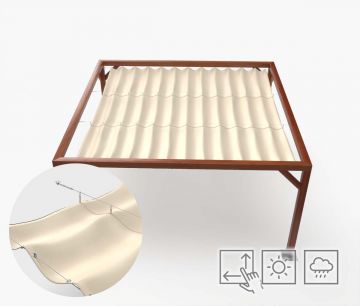 Toldo pérgola Classic - impermeable - beige - Window2Print