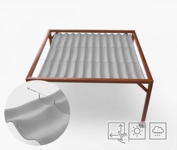 Toldo pérgola Classic - impermeable - gris  - Window2Print
