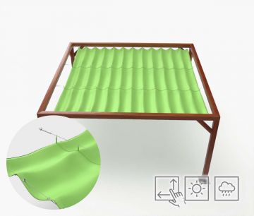 Toldo pérgola Classic - impermeable - verde - Window2Print