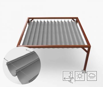Toldo pérgola Premium - impermeable - gris - Window2Print