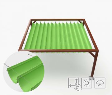Toldo pérgola Premium - impermeable - verde - Window2Print