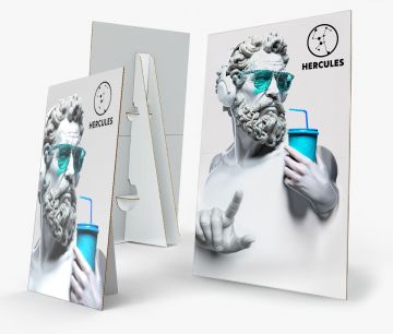 Carteles de pie de cartón - publicidad | W2P