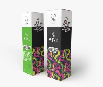 Caja de vino de regalo Clásica - una botella - Hydra | Window2Print