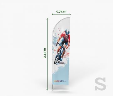 Precio de banderas publicitarias - Straight S - Fan Zone | Window2Print
