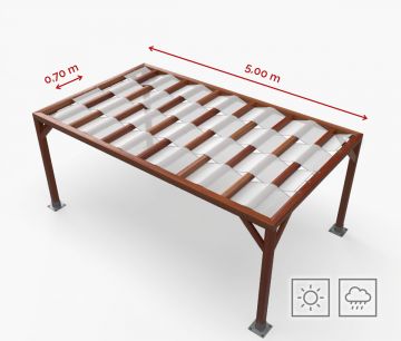 Toldo band sombra Premium - 70x500 cm - hidrófugo - blanco ・ Window2Print
