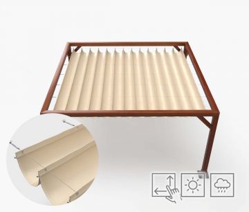 Toldo pérgola Premium - impermeable - beige - Window2Print