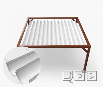 Toldo pérgola Premium - impermeable - blanco - Window2Print