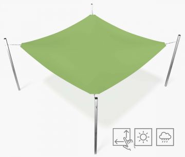 Toldo Vela Rectangular - impermeable - verde - Window2Print
