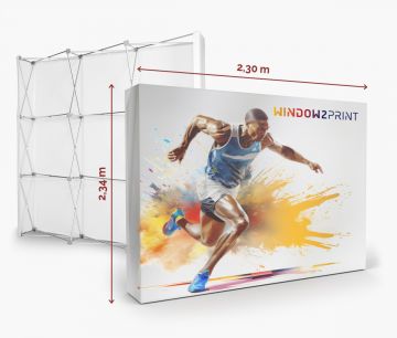 Muro araña - Hop-Up M  3x3 - Fan Zone | Window2Print